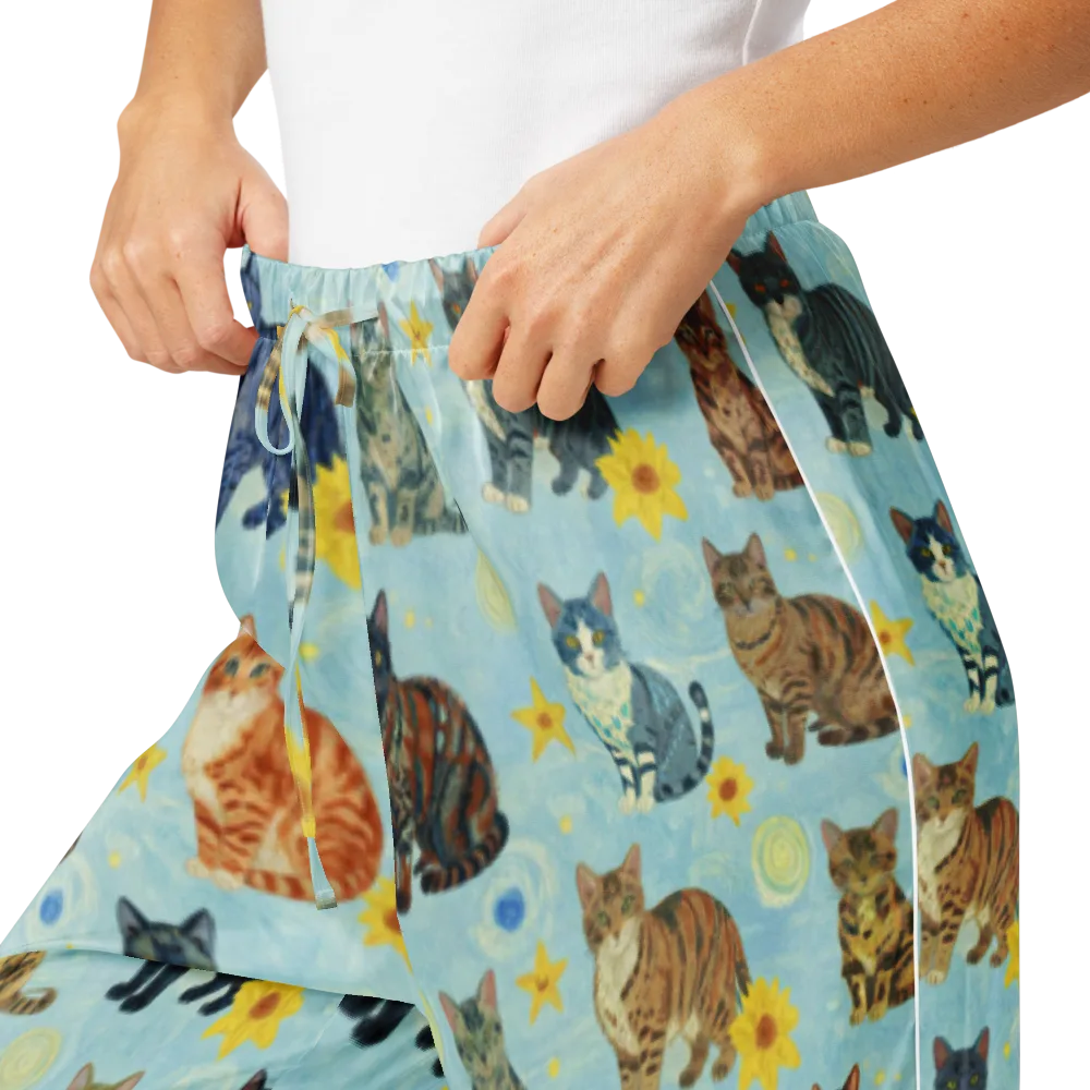 Starry Cat Garden on Women's Pajama Pants — Product details