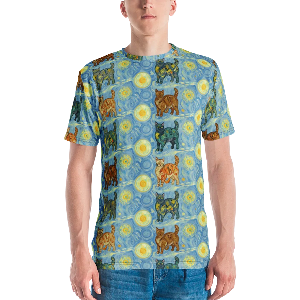 Starry Night Prowl on Men's Crew Neck T-Shirt — Front