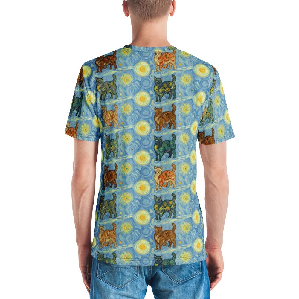 Starry Night Prowl on Men's Crew Neck T-Shirt — Back