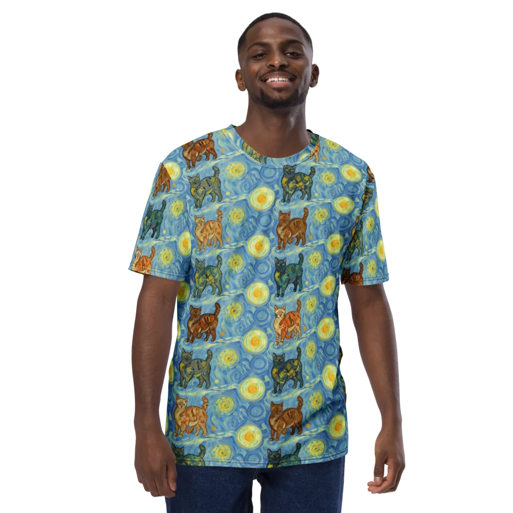 Starry Night Prowl on Men's Crew Neck T-Shirt — Front