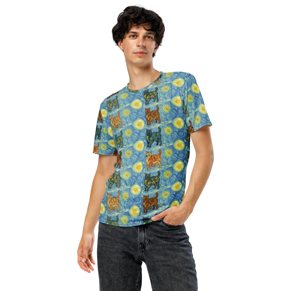 Starry Night Prowl on Men's Crew Neck T-Shirt — Front