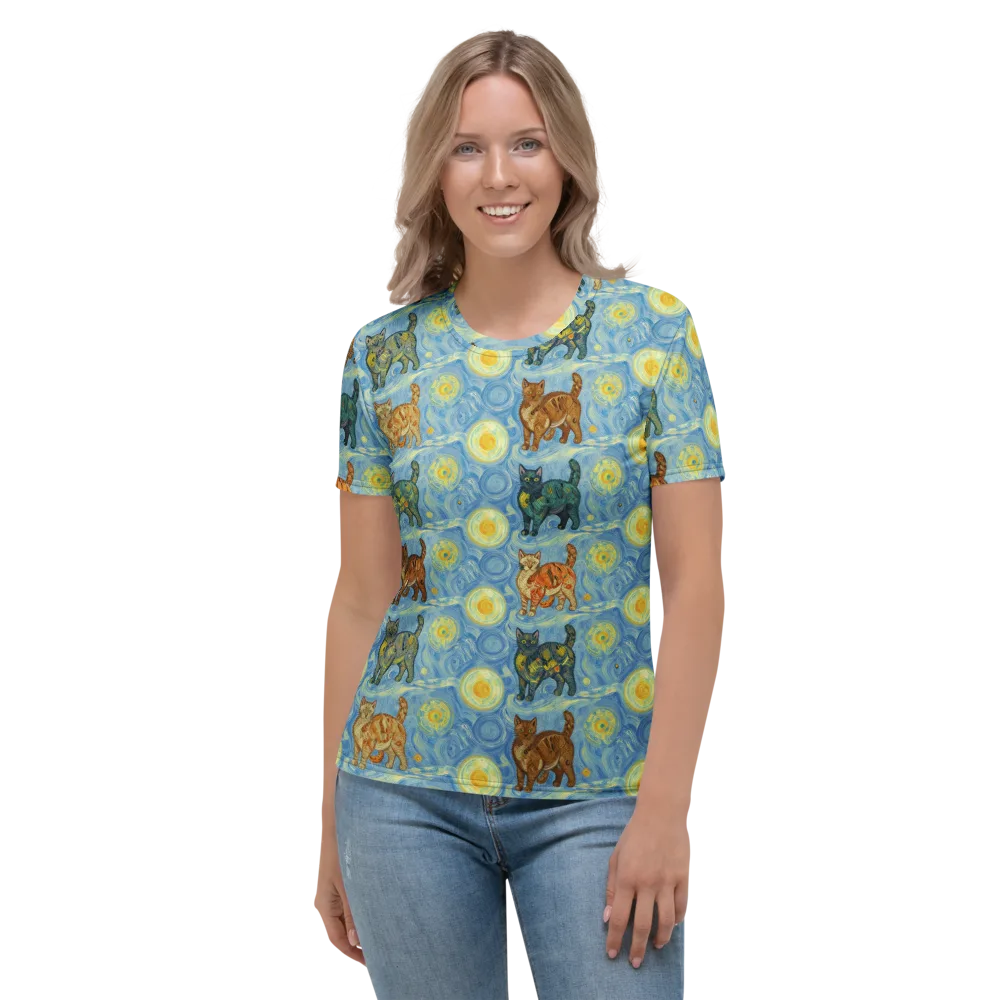 Starry Night Prowl on Women's Crew Neck T-Shirt — Front