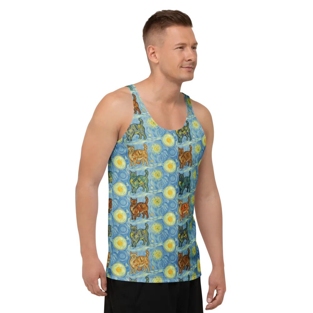 Starry Night Prowl on Men's Tank Top — Right Front
