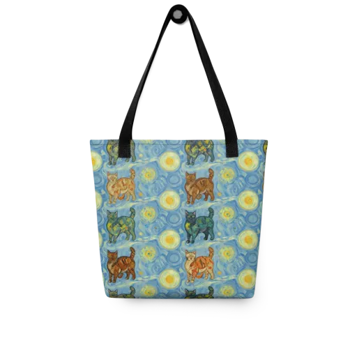 Starry Night Prowl on a Tote Bag