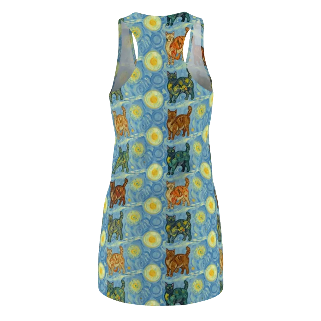 Starry Night Prowl on Racerback Dress — Back