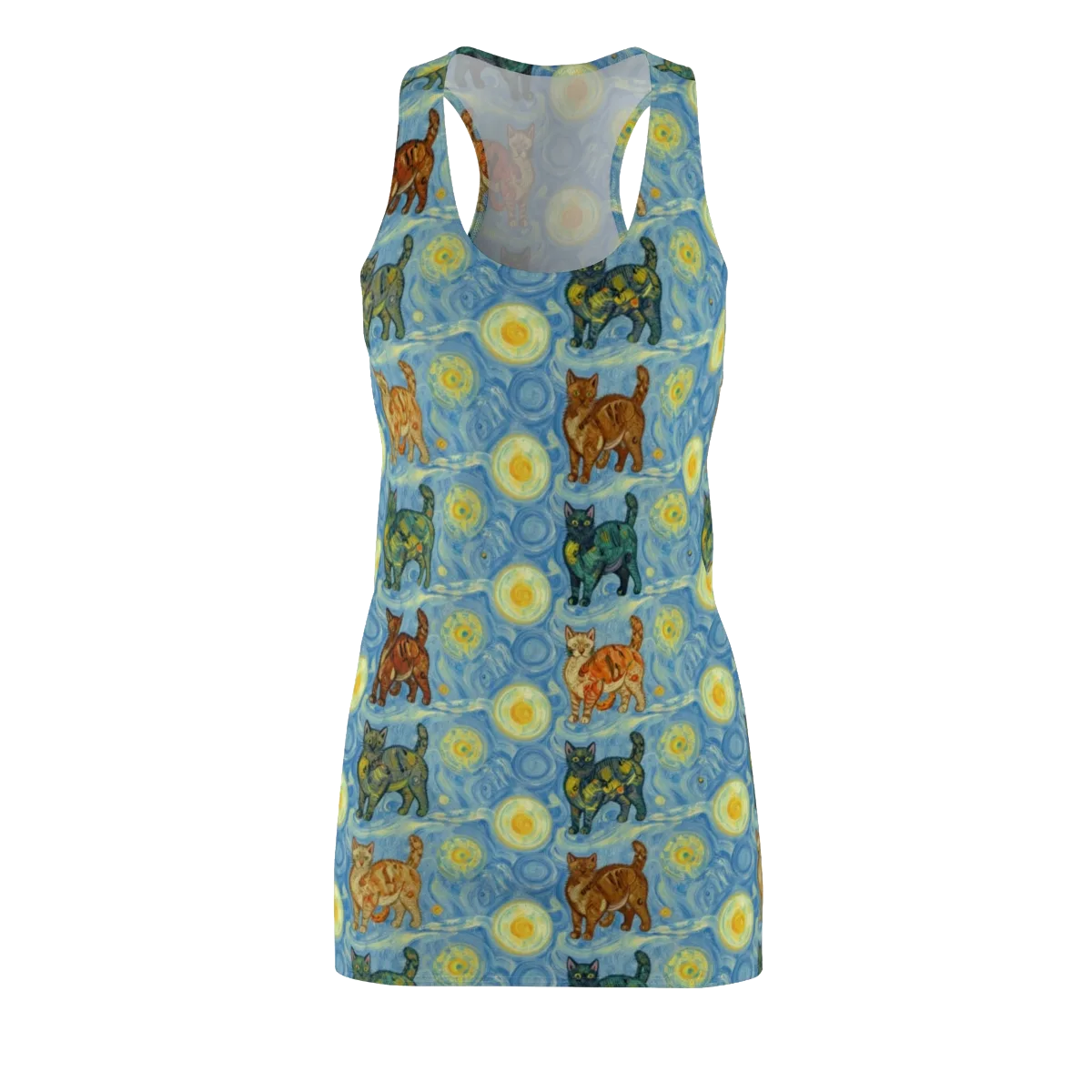 Starry Night Prowl on Racerback Dress — Front