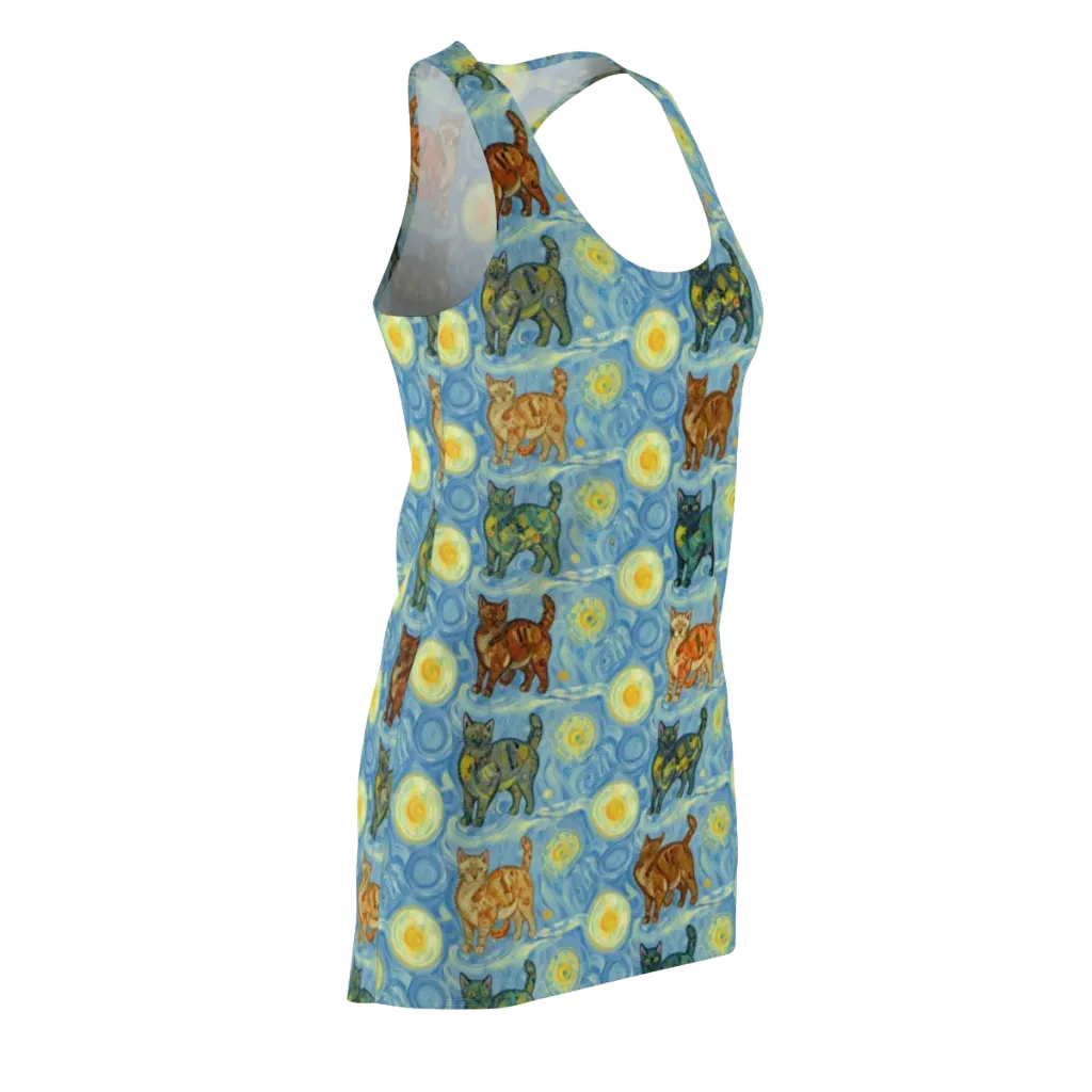 Starry Night Prowl on Racerback Dress — Front Side
