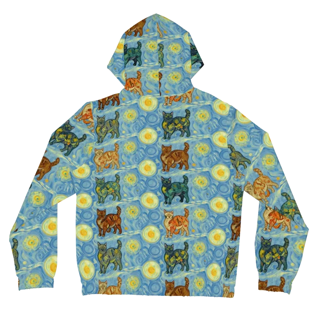 Starry Night Prowl on Women's Full-Zip Hoodie — Back