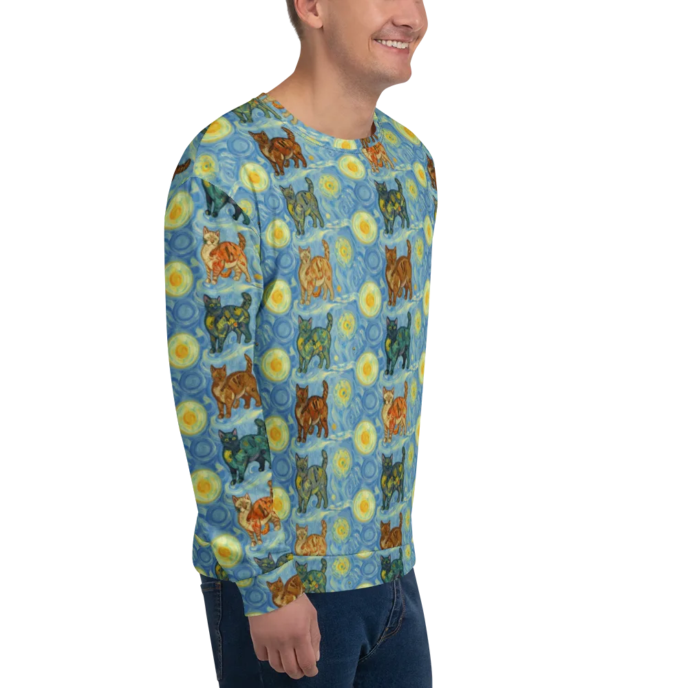 Starry Night Prowl on Sweatshirt — Right Front