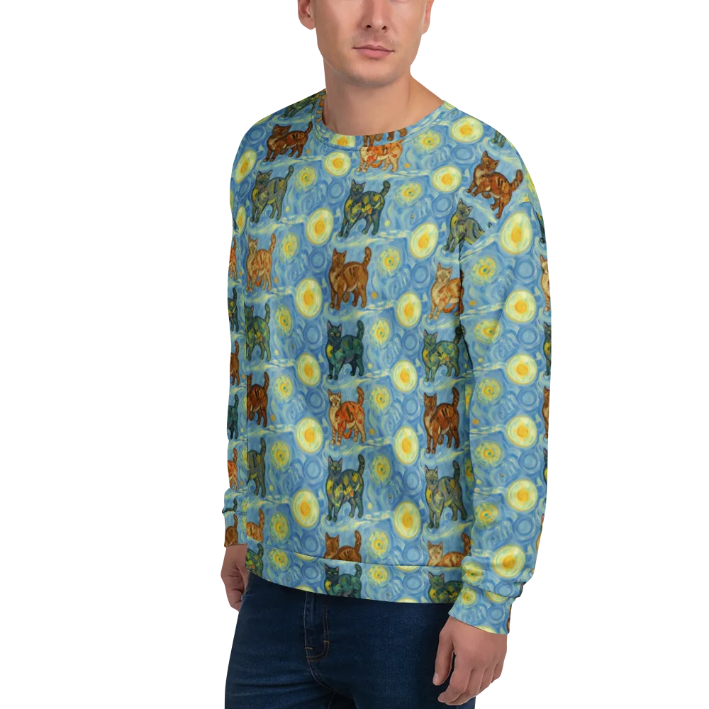 Starry Night Prowl on Sweatshirt — Left Front