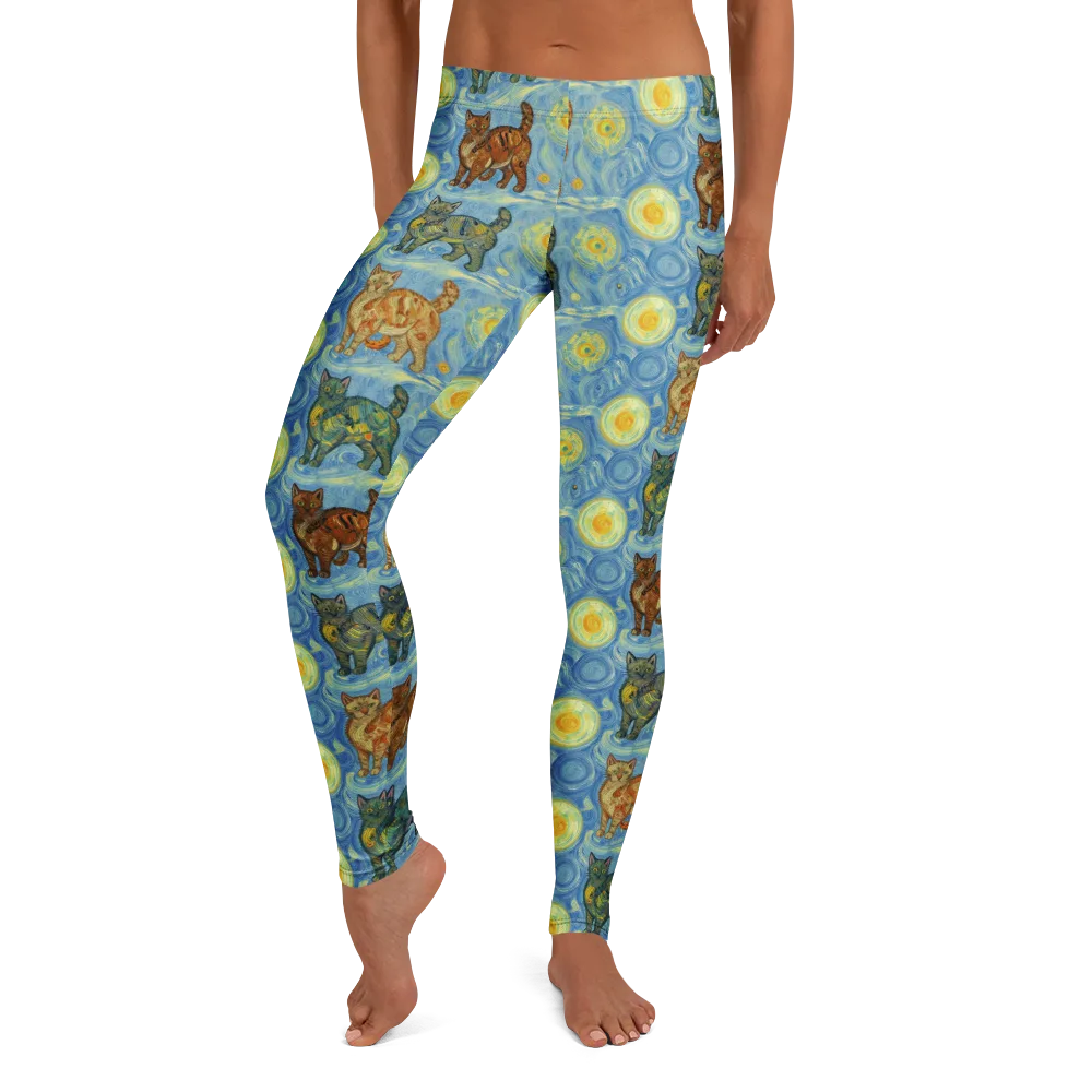 Starry Night Prowl on Leggings — Front