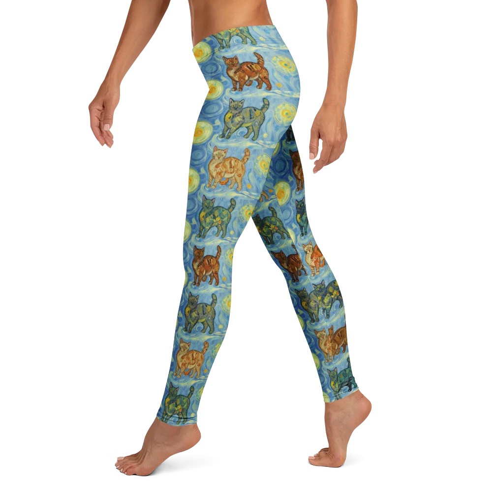 Starry Night Prowl on Leggings — Left
