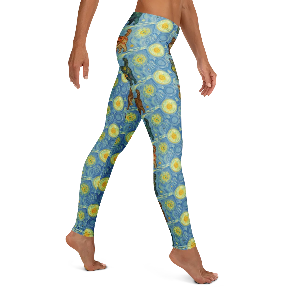 Starry Night Prowl on Leggings — Right