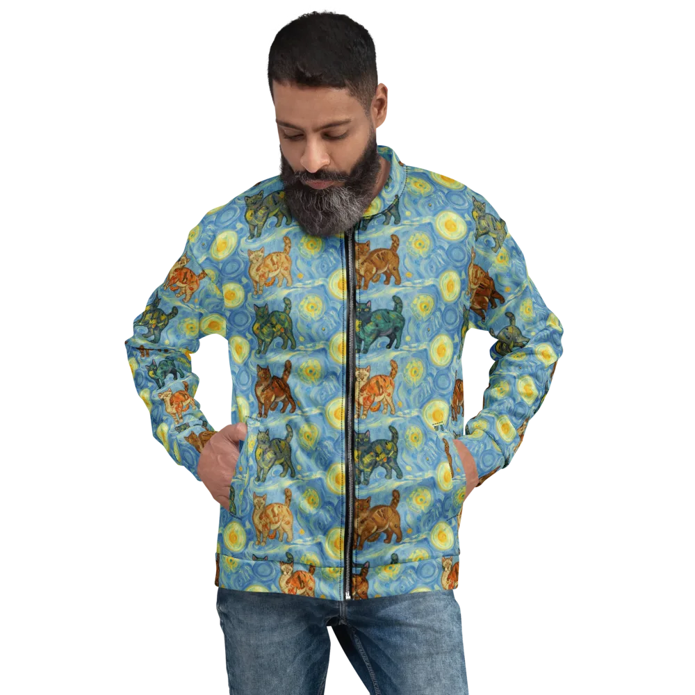 Starry Night Prowl on Bomber Jacket — Front