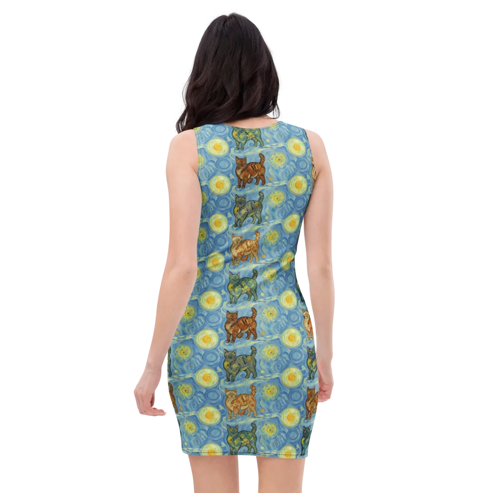 Starry Night Prowl on Bodycon Dress — Back
