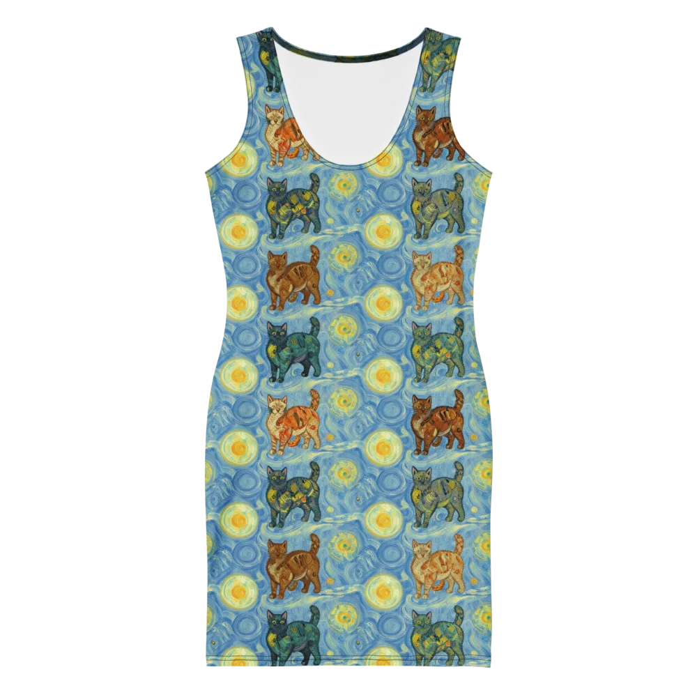 Starry Night Prowl on Bodycon Dress — Front