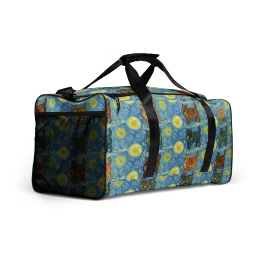 Starry Night Prowl on a Duffle Bag
