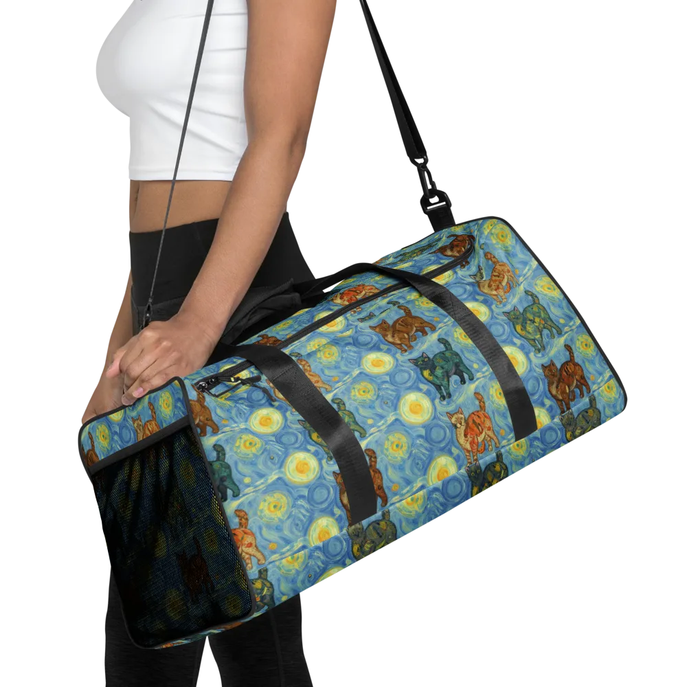 Starry Night Prowl on Duffle Bag — Front