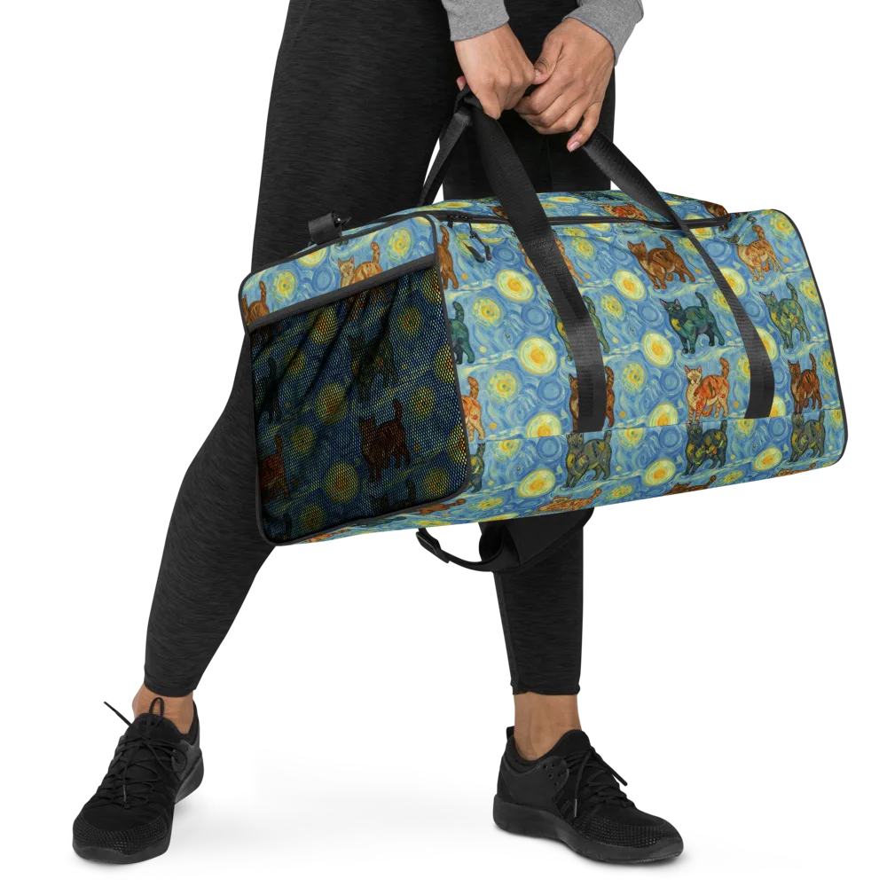 Starry Night Prowl on Duffle Bag — Right Front