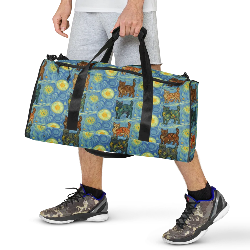 Starry Night Prowl on Duffle Bag — Front