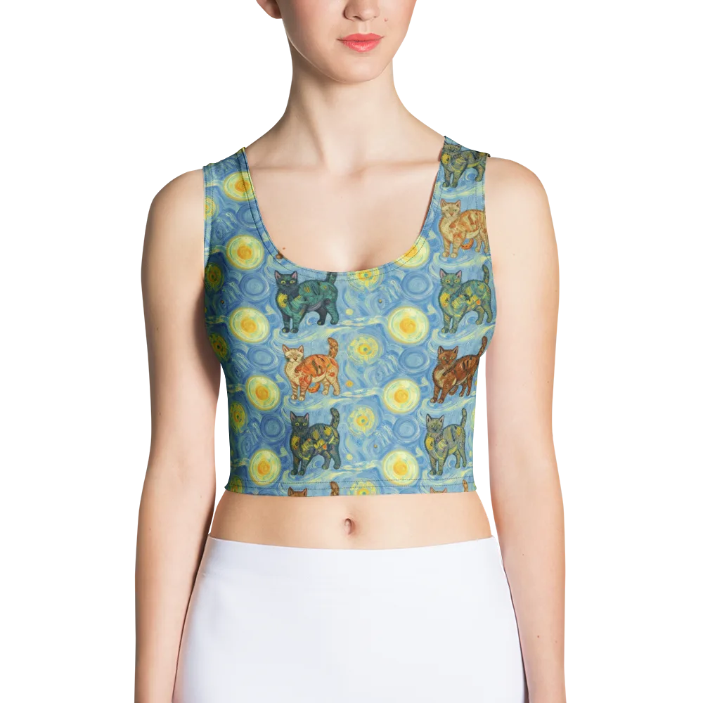 Starry Night Prowl on Crop Top — Front