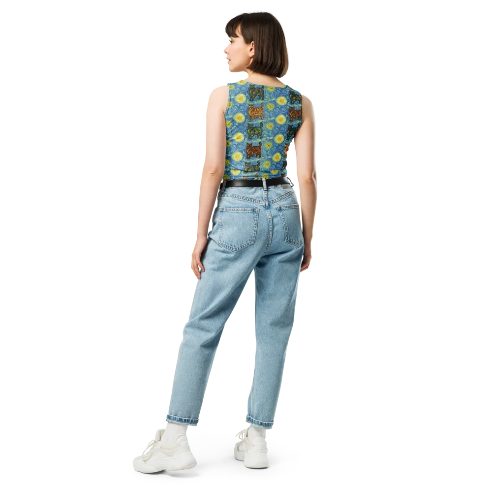 Starry Night Prowl on Crop Top — Back