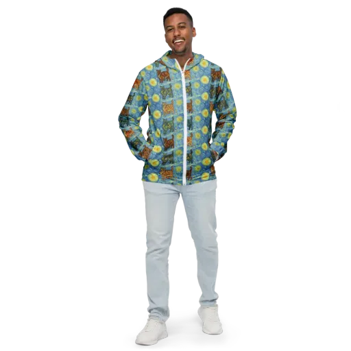 Starry Night Prowl on a Men's Windbreaker