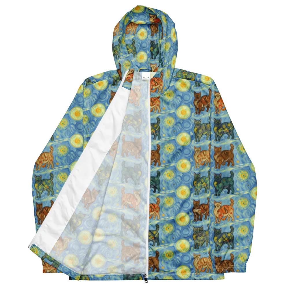 Starry Night Prowl on Men's Windbreaker — Front