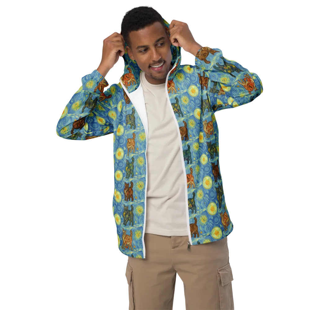 Starry Night Prowl on Men's Windbreaker — Front