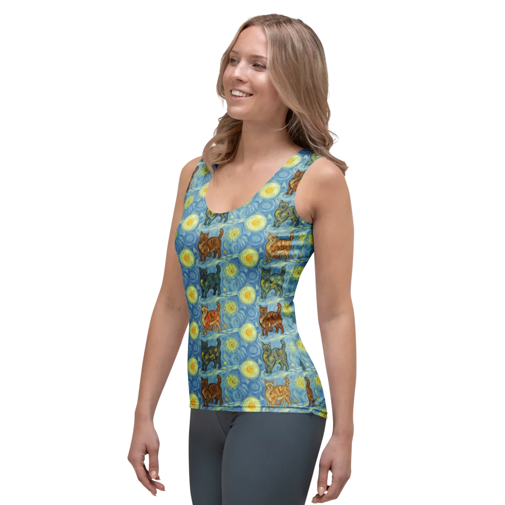 Starry Night Prowl on Women's Tank Top — Left Front