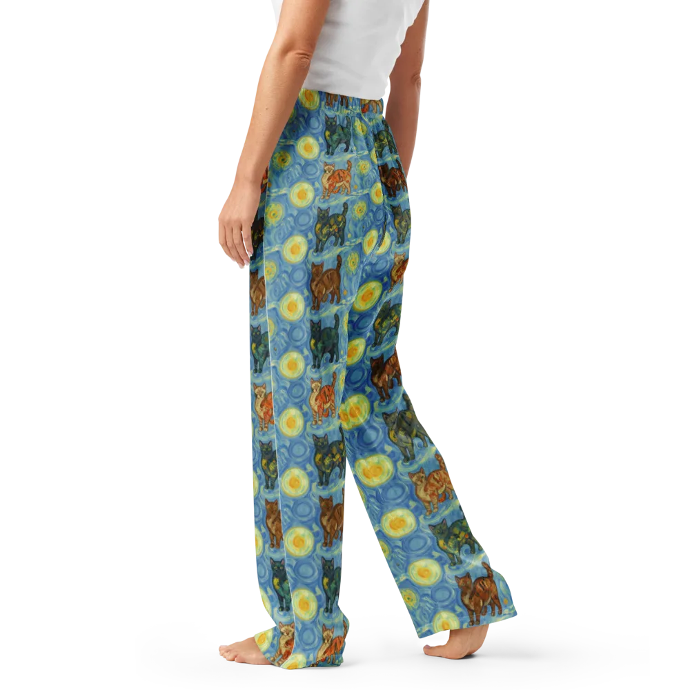 Starry Night Prowl on Women's Pajama Pants — Left