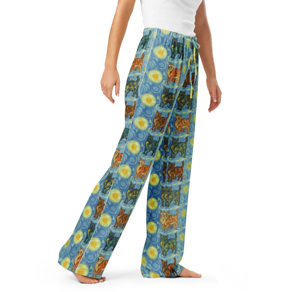Starry Night Prowl on Women's Pajama Pants — Right Front