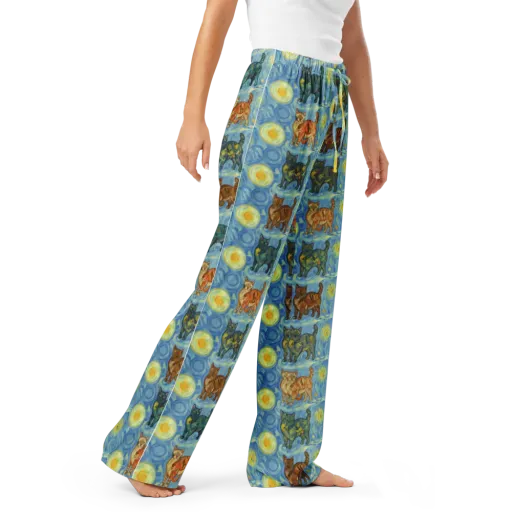 Starry Night Prowl on a Women's Pajama Pants
