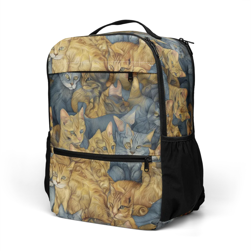 Gilded Purr on Utility Backpack — Left Front