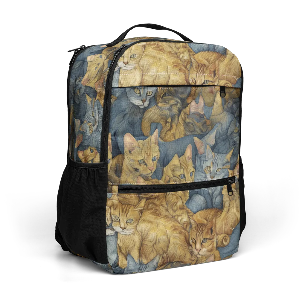 Gilded Purr on Utility Backpack — Right Front
