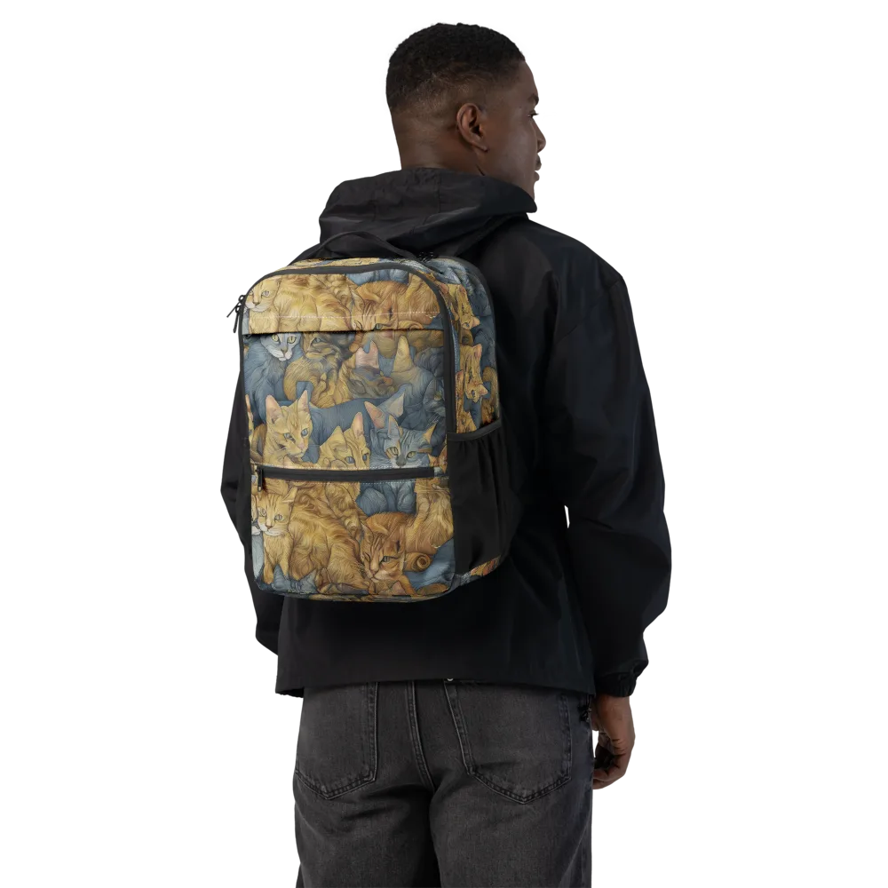 Gilded Purr on Utility Backpack — Back