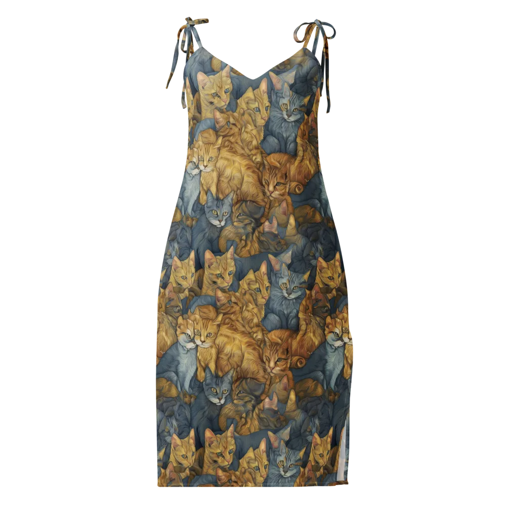 Gilded Purr on Slip Dress — Back print