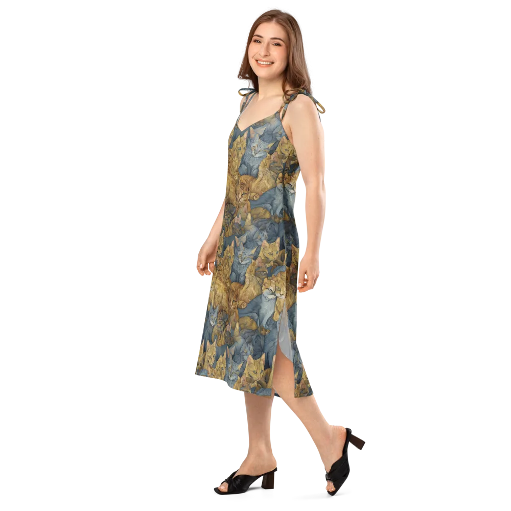 Gilded Purr on Slip Dress — Left Front