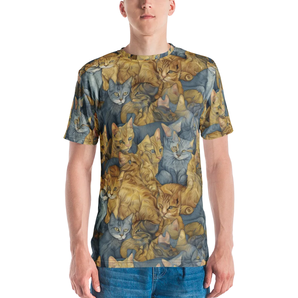 Gilded Purr on Men's Crew Neck T-Shirt — Front
