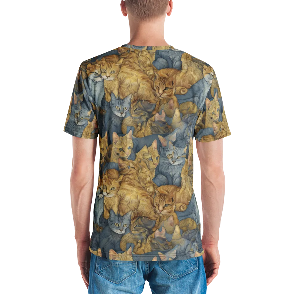 Gilded Purr on Men's Crew Neck T-Shirt — Back