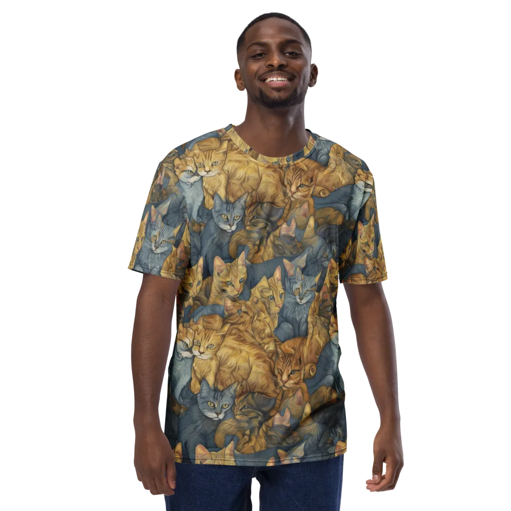 Gilded Purr on Men's Crew Neck T-Shirt — Front