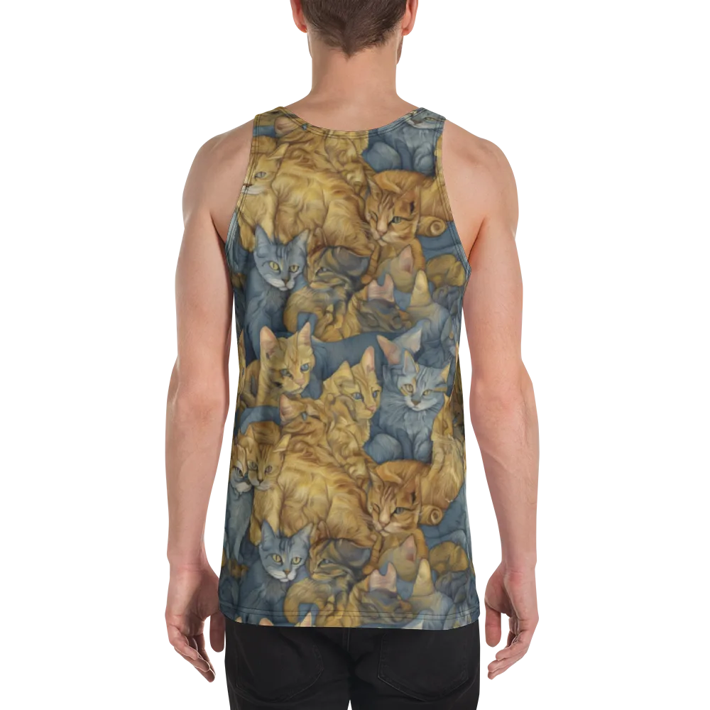 Gilded Purr on Men's Tank Top — Back