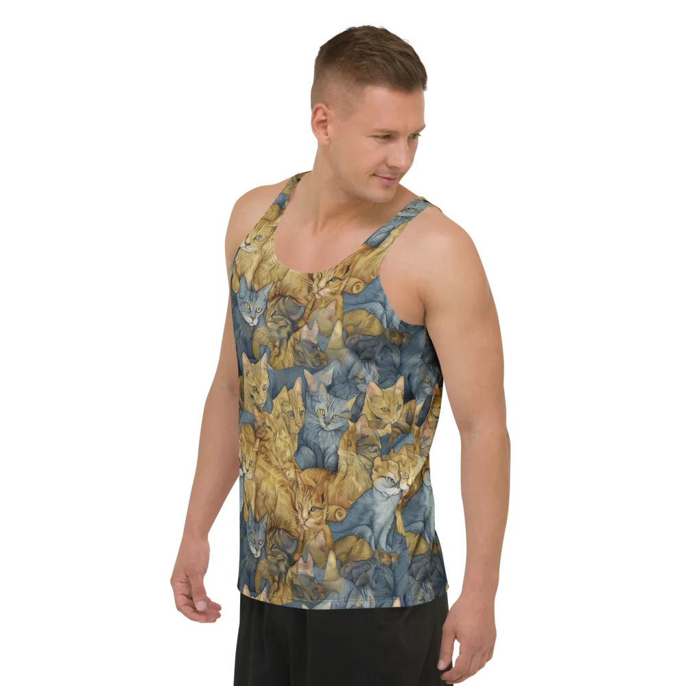 Gilded Purr on Men's Tank Top — Left Front