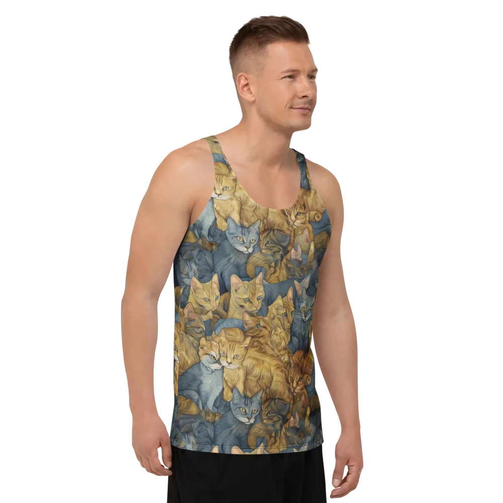 Gilded Purr on Men's Tank Top — Right Front