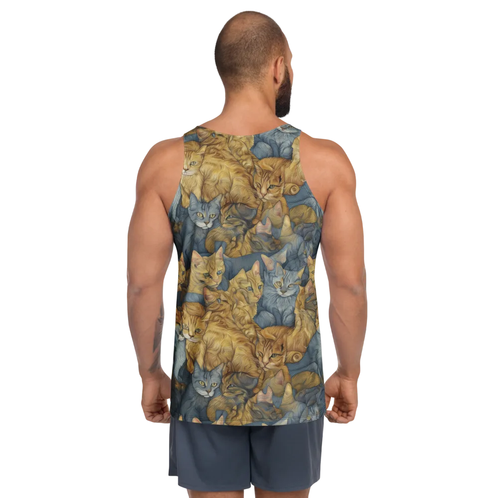 Gilded Purr on Men's Tank Top — Back