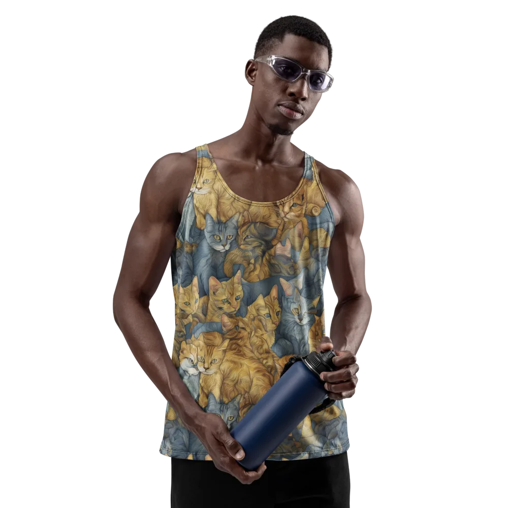 Gilded Purr on Men's Tank Top — Front
