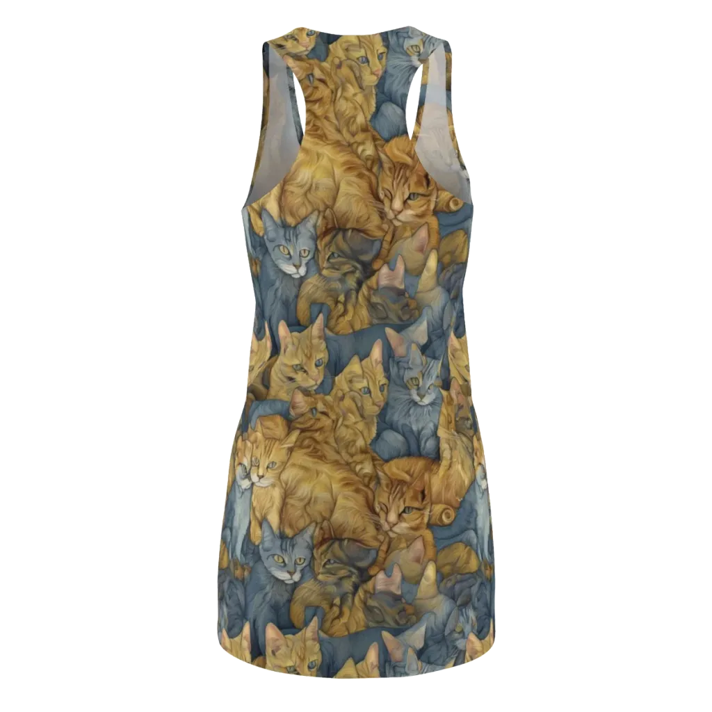 Gilded Purr on Racerback Dress — Back