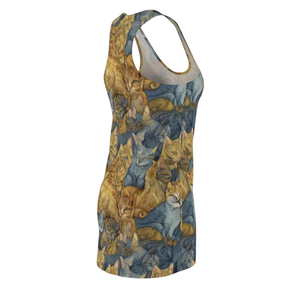 Gilded Purr on Racerback Dress — Back Side
