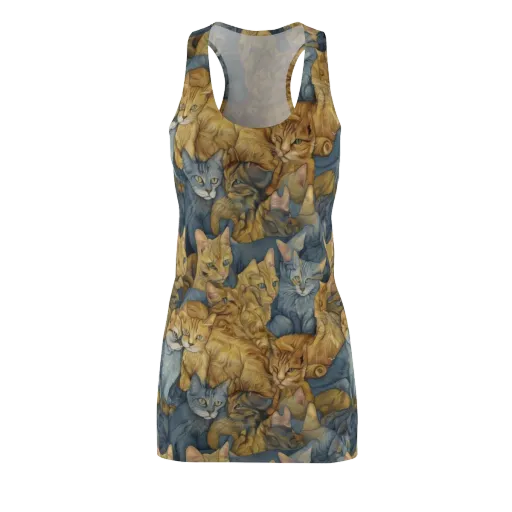Gilded Purr on a Racerback Dress