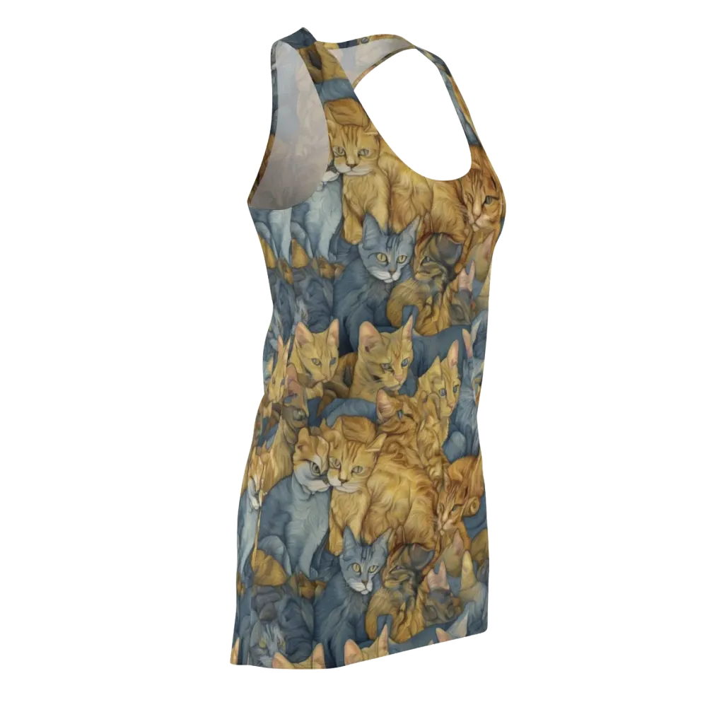 Gilded Purr on Racerback Dress — Front Side